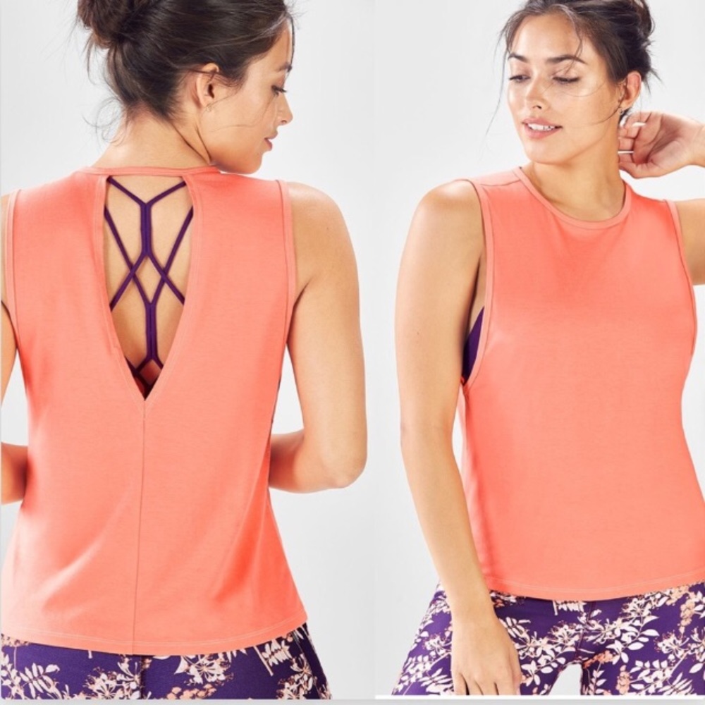 FABLETICS Nicola Fiery Orange Tank Medium